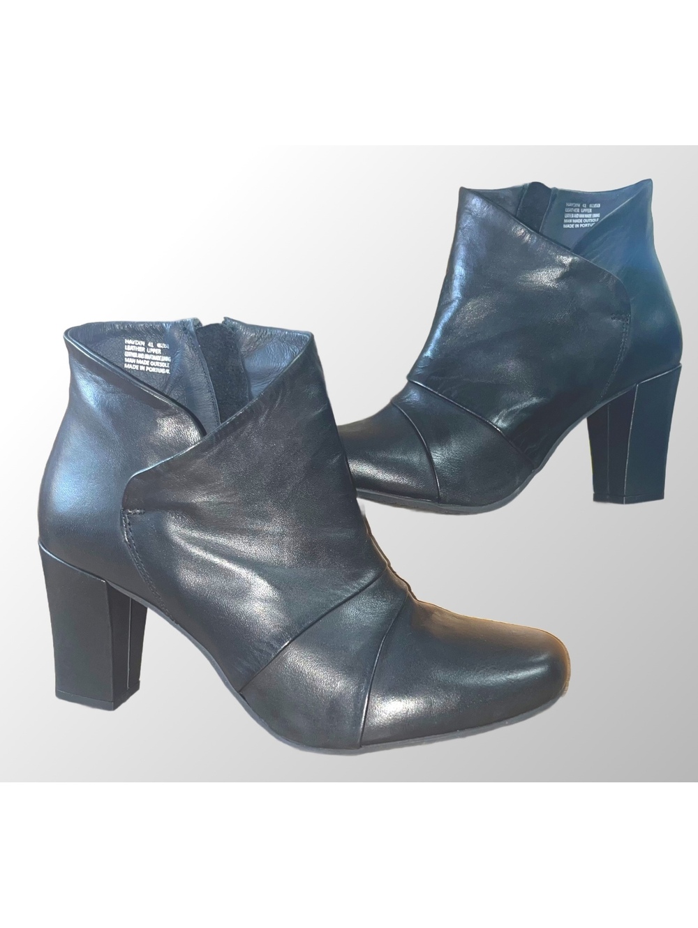 Miz Mooz Haydin Women’s Black Soft Leather Ankle Boots Size 41(9.5 to 10)